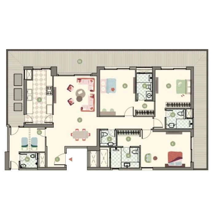 Elevate Delhi 7 3 BHK Floor Plan
